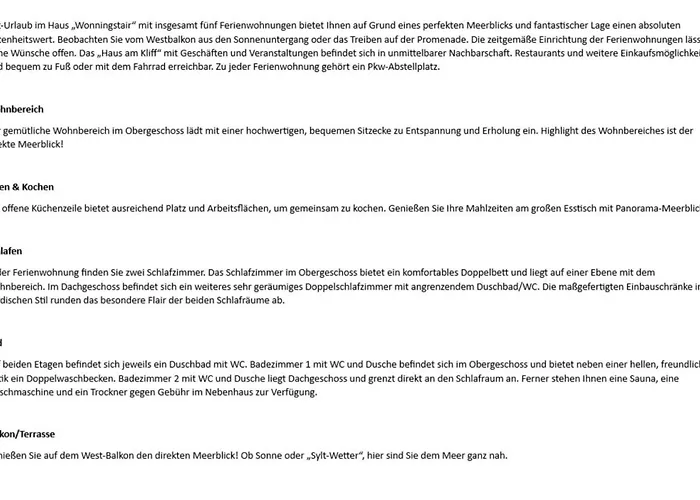 Wonningstair - Duenenstr 19, App 2 Lägenhet Wenningstedt-Braderup